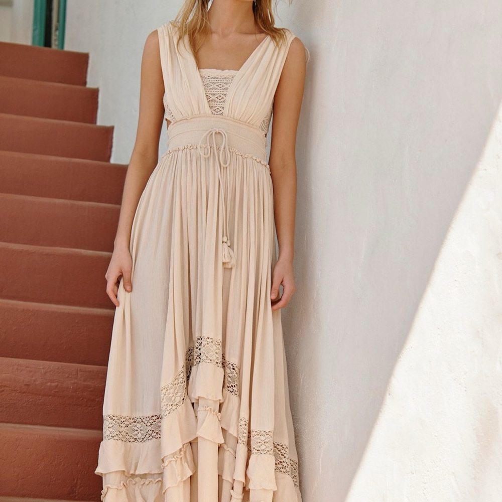 Free People “Santa Maria Maxi Dress” - Mink